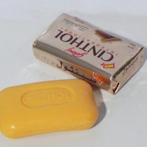 صابون سینثول صندل و زردچوبه (Cinthol Sandal & Turmeric Soap) اصل امارات ۱۲۵ گرمی – روشن‌کننده، ضدجوش و نرم‌کننده طبیعی پوست